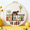 Book Nook Cat Embroidery Kit