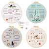 4-Piece Beginner Embroidery Stitch Sampler Kit