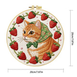 Strawberry Cat Embroidery Kit