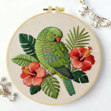 Tropical Parrot Embroidery Kit