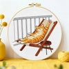 Lazy Summer Cat Embroidery Kit