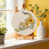 Sunflower Cat Embroidery Kit