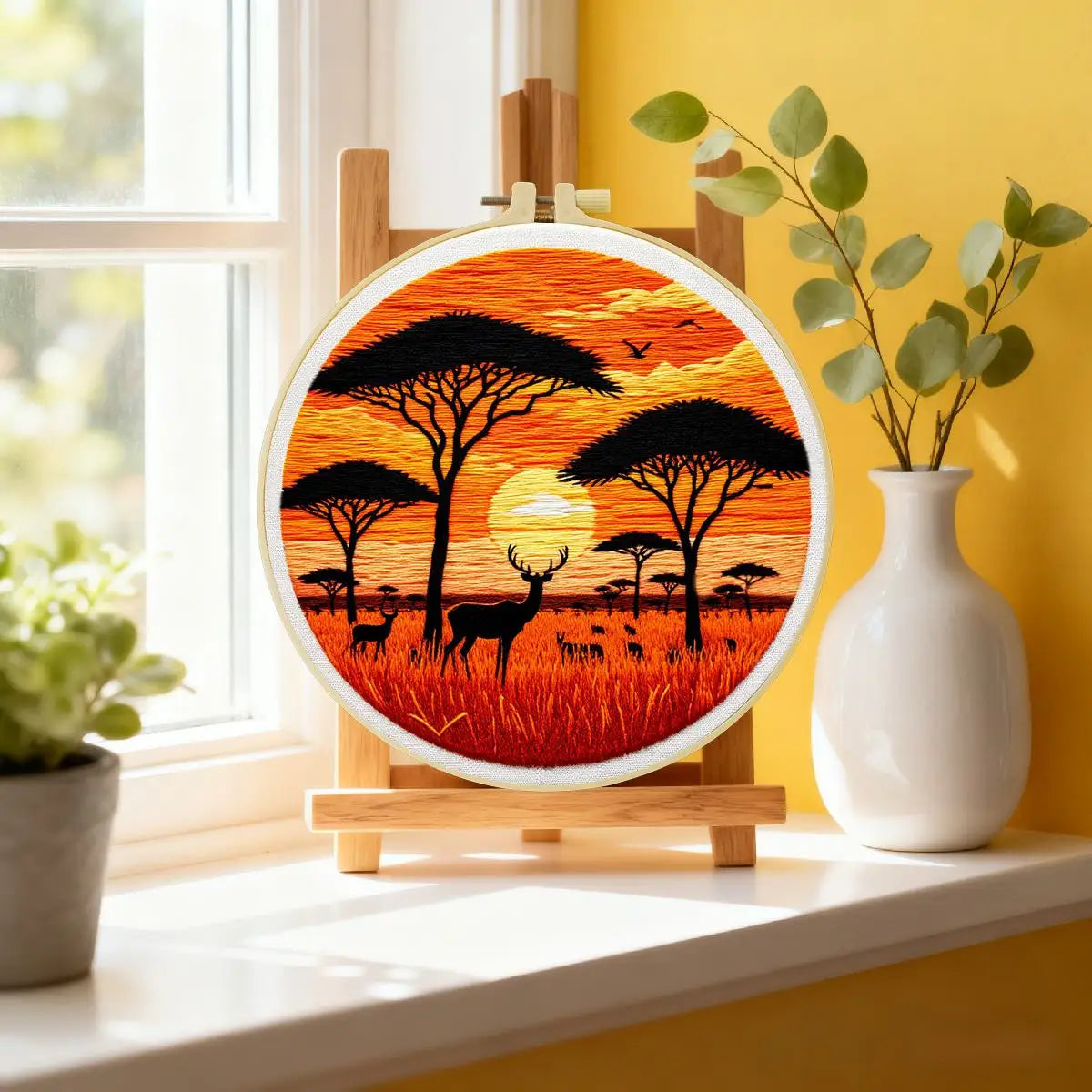 African Safari Sunset Embroidery Kit