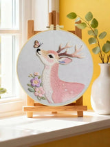 Pink Deer & Butterfly Embroidery Kit