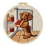 Dachshund’s Midnight Snack Embroidery Kit