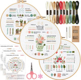3/4pcs Beginner Embroidery Starter Kit