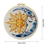 Sun & Moon Embroidery Kit – Celestial Harmony DIY Hand Embroidery Hoop Art Set