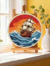 Vintage Sailing Ship Embroidery Kit