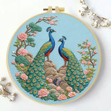 Peacock Garden Embroidery Kit