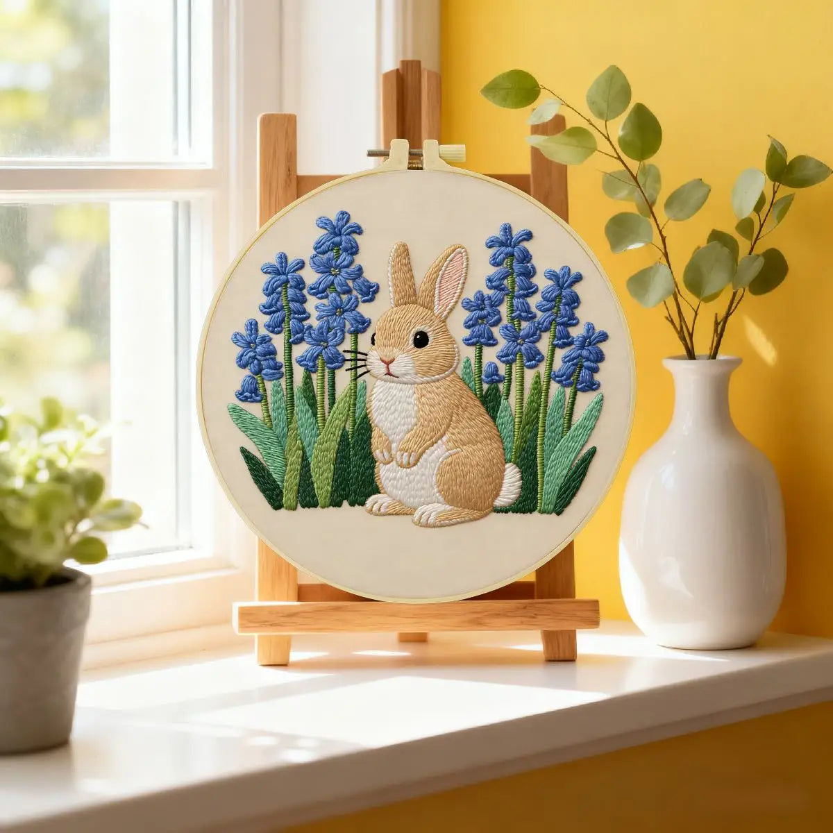 Bluebell Bunny Embroidery Kit – Cute Spring Rabbit Floral Design