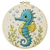 Cute Baby Seahorse Embroidery Kit 🩵🌊