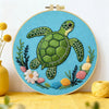 Sea Turtle Embroidery Kit – Coastal Ocean & Seashell Design