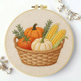 Autumn Harvest Basket Embroidery Kit