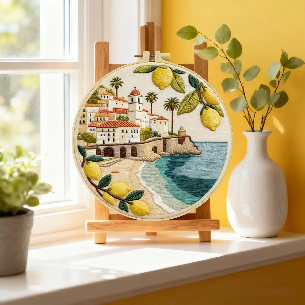 Mediterranean Lemon Coast Embroidery Kit