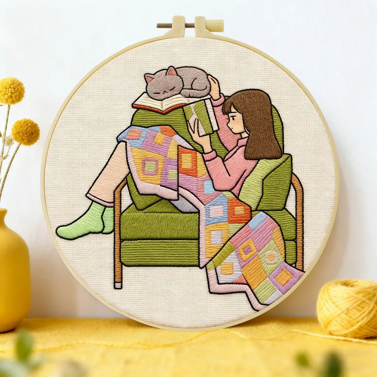 Cozy Reading Corner Embroidery Kit