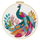 Boho Peacock Embroidery Kit