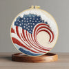 American Flag Wave Embroidery Kit