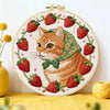 Strawberry Cat Embroidery Kit