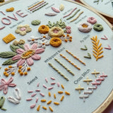 3-Piece Beginner Embroidery Stitch Learning Kit