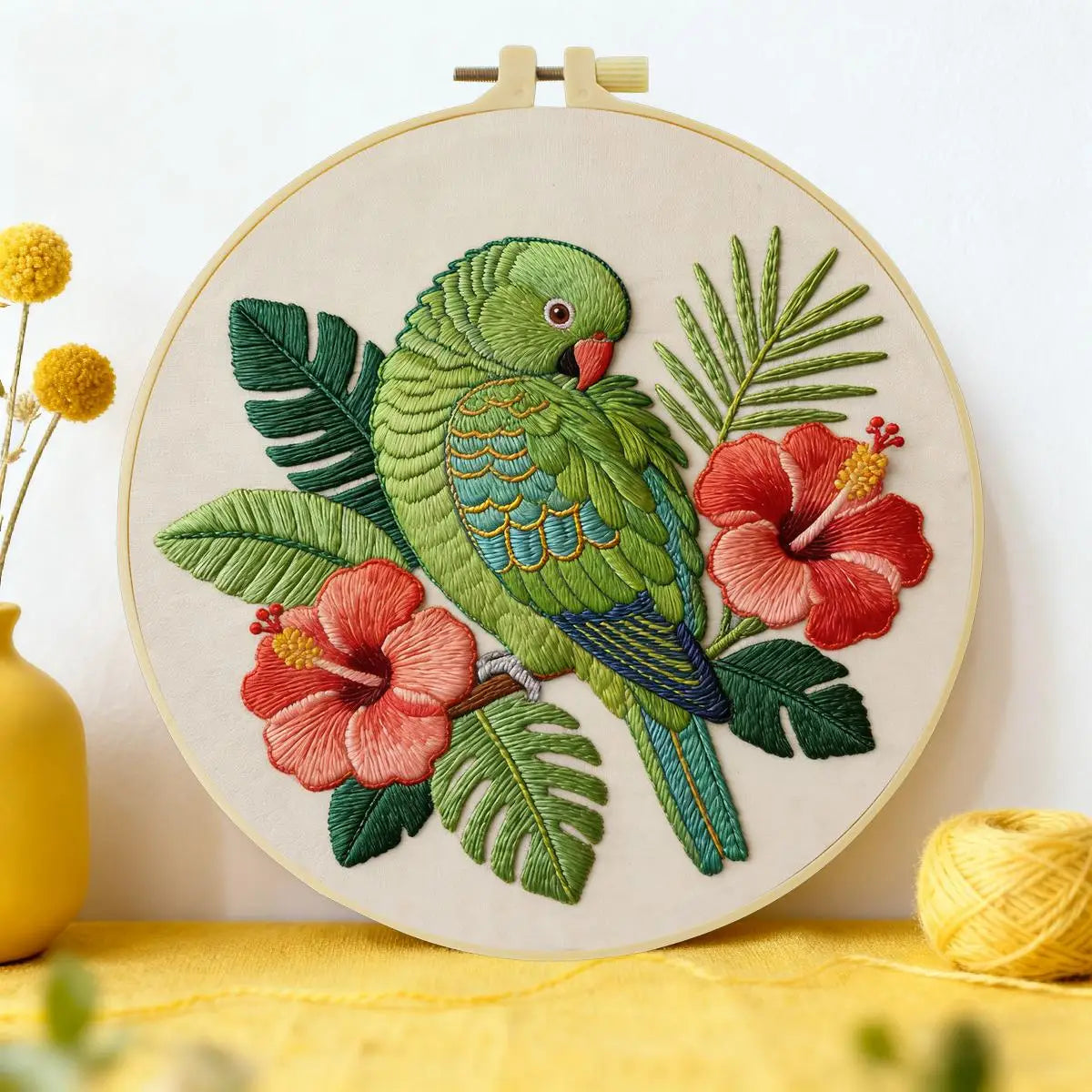 Tropical Parrot Embroidery Kit