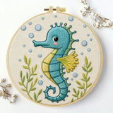 Cute Baby Seahorse Embroidery Kit 🩵🌊