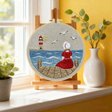 Seaside Lighthouse Daydream Embroidery Kit 🌊⚓❤️