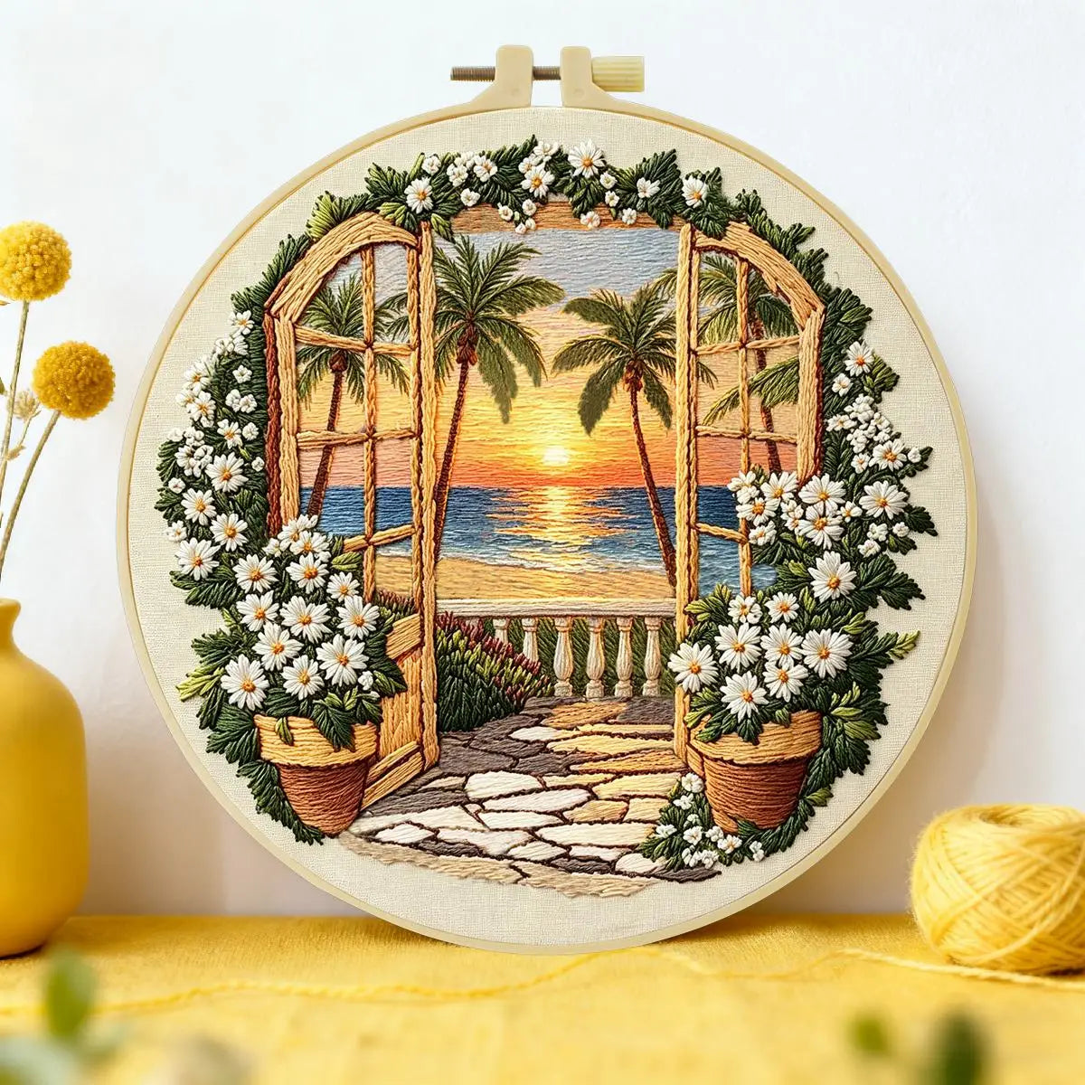 Sunset Paradise Embroidery Kit