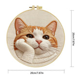 Dreamy Ginger Cat Embroidery Kit
