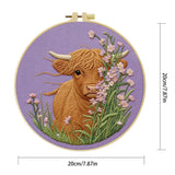 Highland Cow & Wildflowers Embroidery Kit