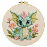 Baby Dragon Embroidery Kit 🐉🌸