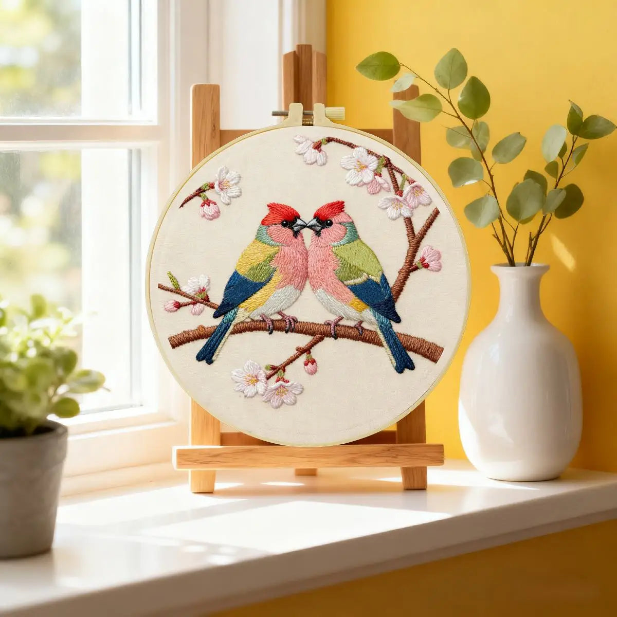 Lovebirds Blossom Embroidery Kit