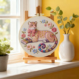 Blush Leopard Embroidery Kit
