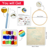 20X20CM/7.87inch Beach punch needle embroidery set kit Stitch Embroidery Knitted embroidery DIY handmade gift Needle Art