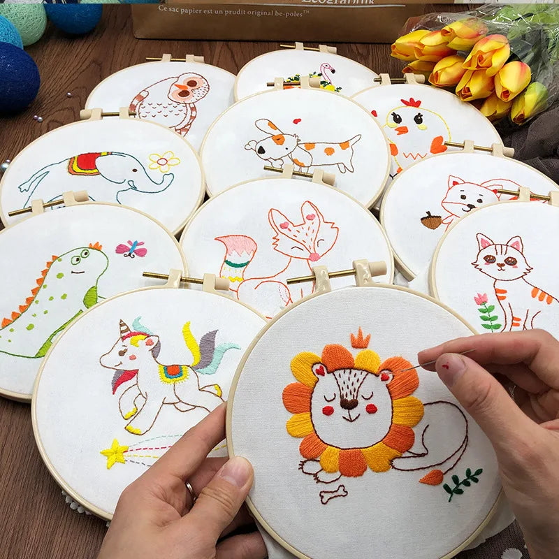 Animal Friends Beginner Embroidery Kit