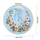 Moonlit Jellyfish Floral Embroidery Kit 🌊🪼🌼