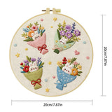 Bunny Flower Bouquets Embroidery Kit
