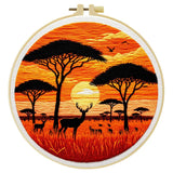 African Safari Sunset Embroidery Kit