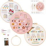 3/4pcs Beginner Embroidery Starter Kit