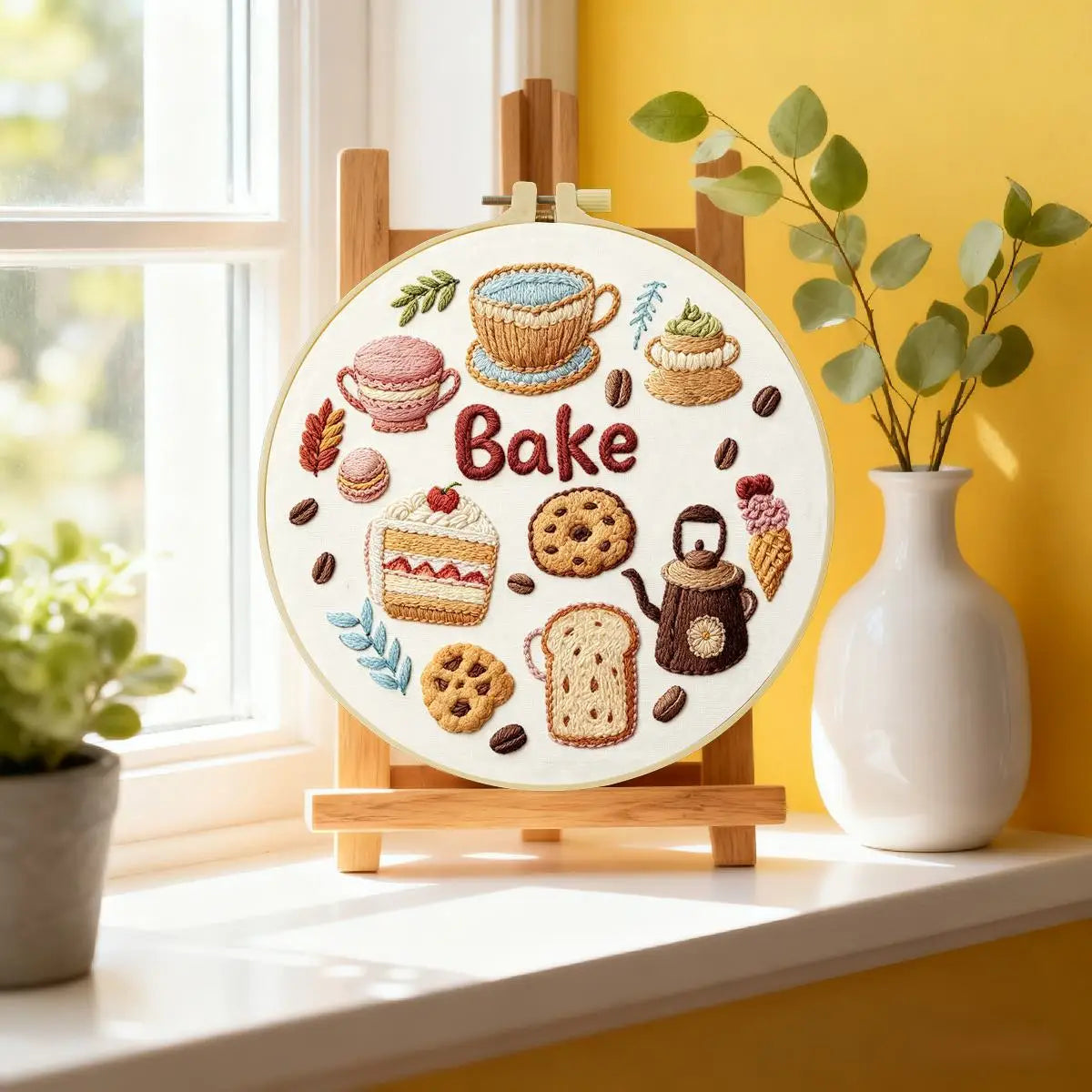 Cozy Bake & Coffee Embroidery Kit